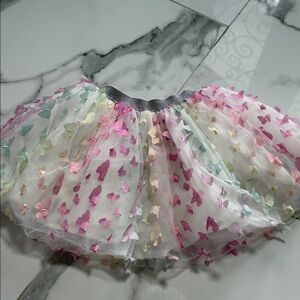 Lola + The Boys Pastel Butterfly Tulle Skirt
